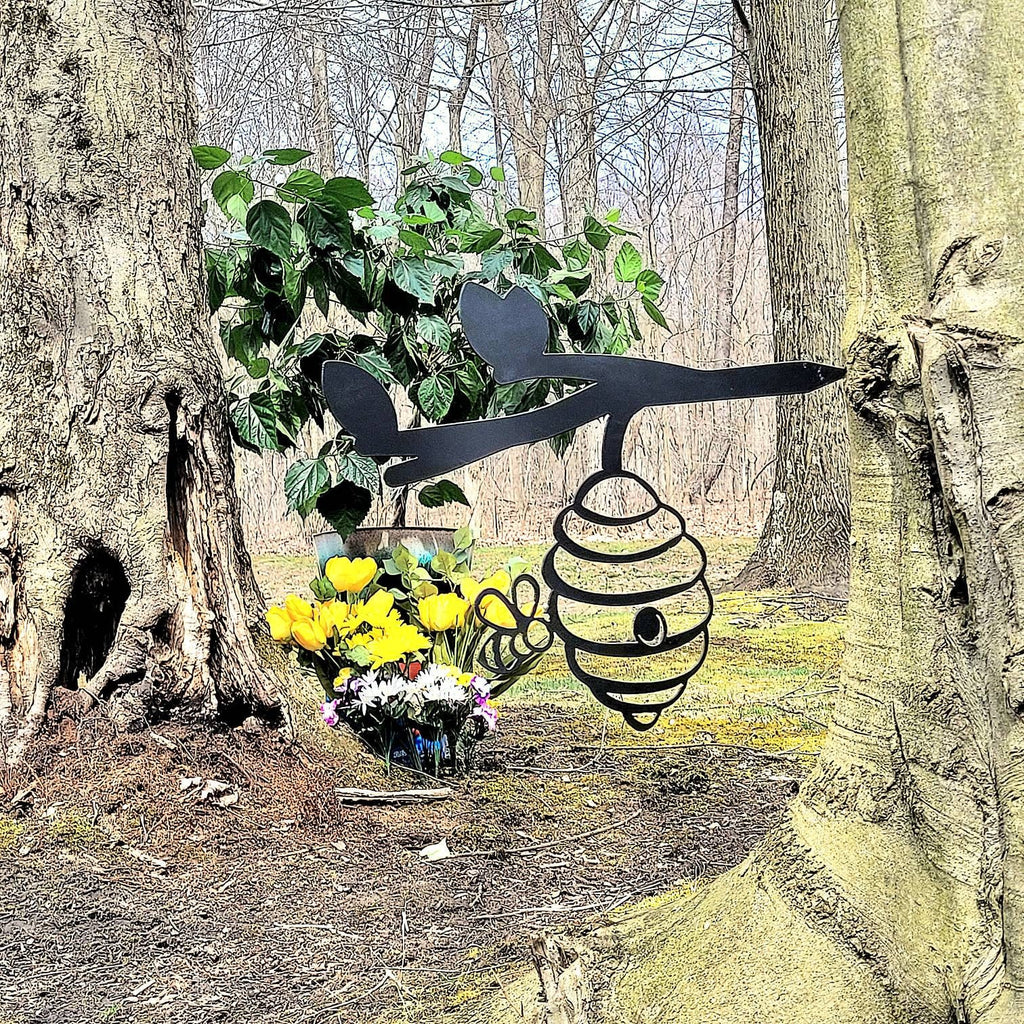 Beehive Metal Garden Stake Metal Garden Stake — alternate angle
