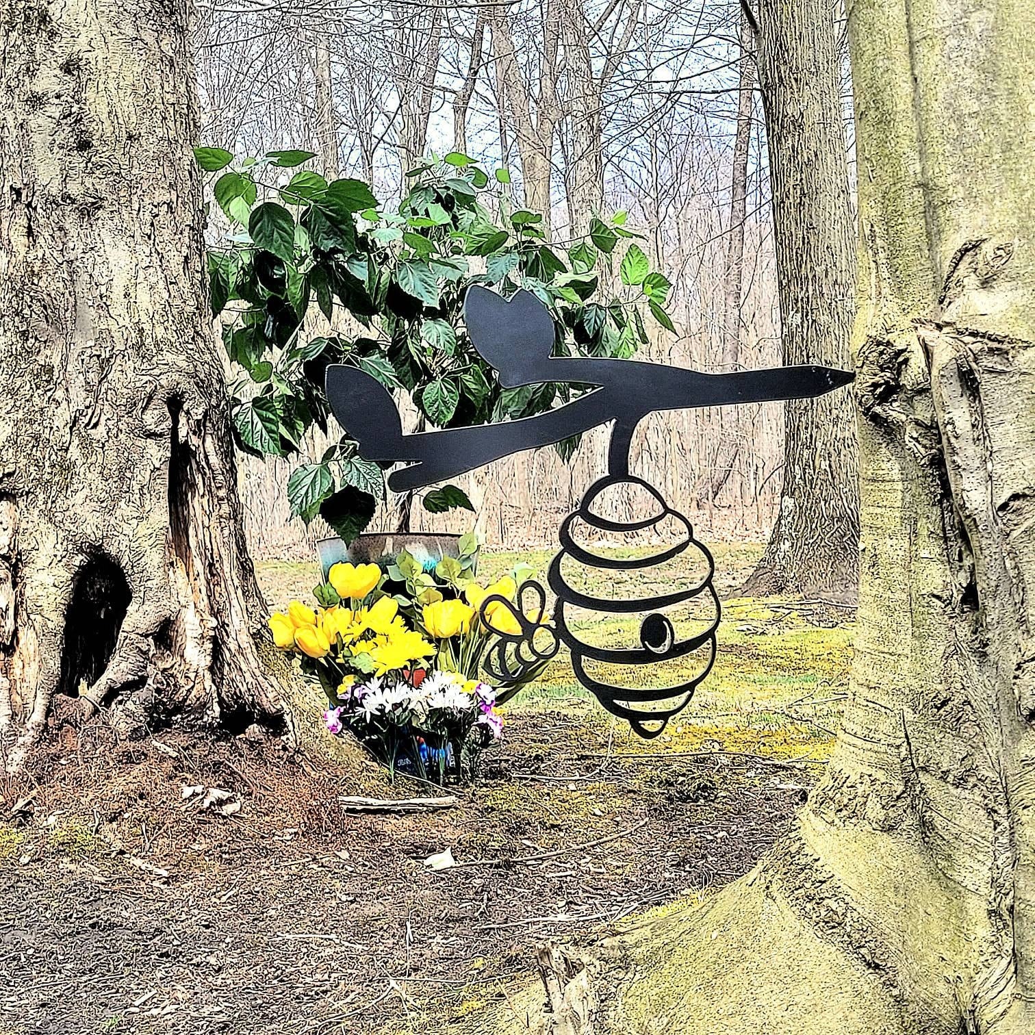 Beehive Metal Garden Stake Metal Garden Stake — alternate angle