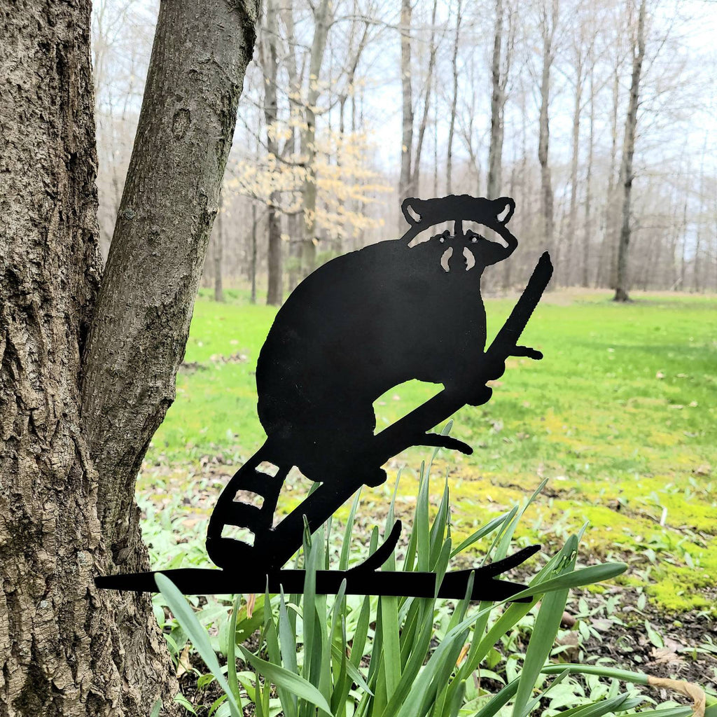 Raccoon Metal Garden Stake Metal Garden Stake — alternate angle