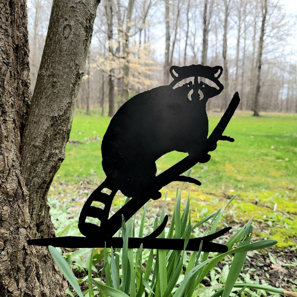 Raccoon Metal Garden Stake Metal Garden Stake — alternate angle