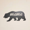 Mama Bear Metal Wall Art Aluminum Sign — front view on white background