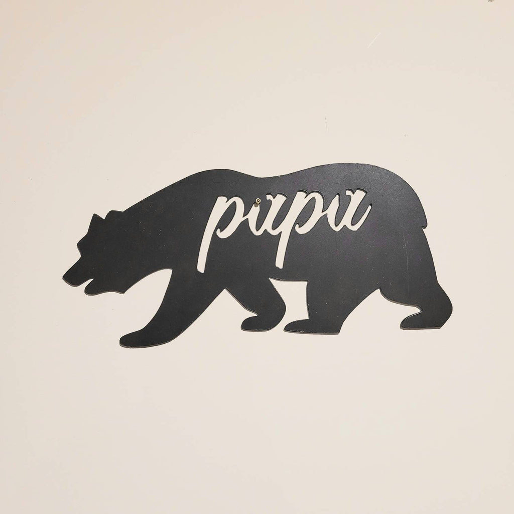 Mama Bear Metal Wall Art Aluminum Sign — lifestyle setting