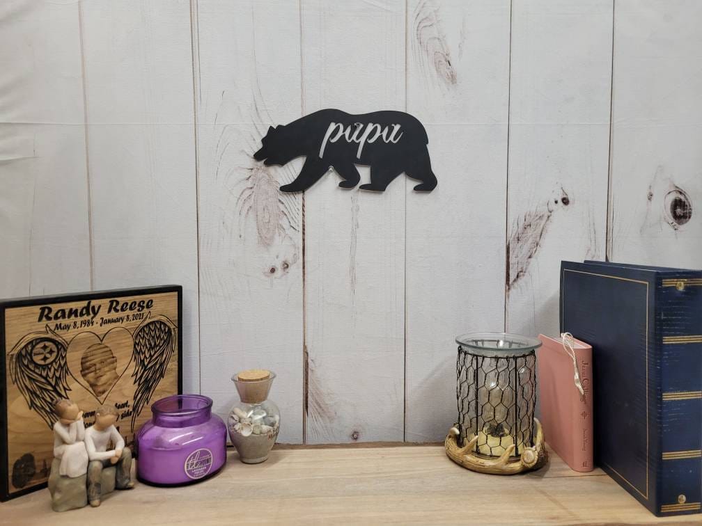 Mama Bear Metal Wall Art Aluminum Sign — alternate angle