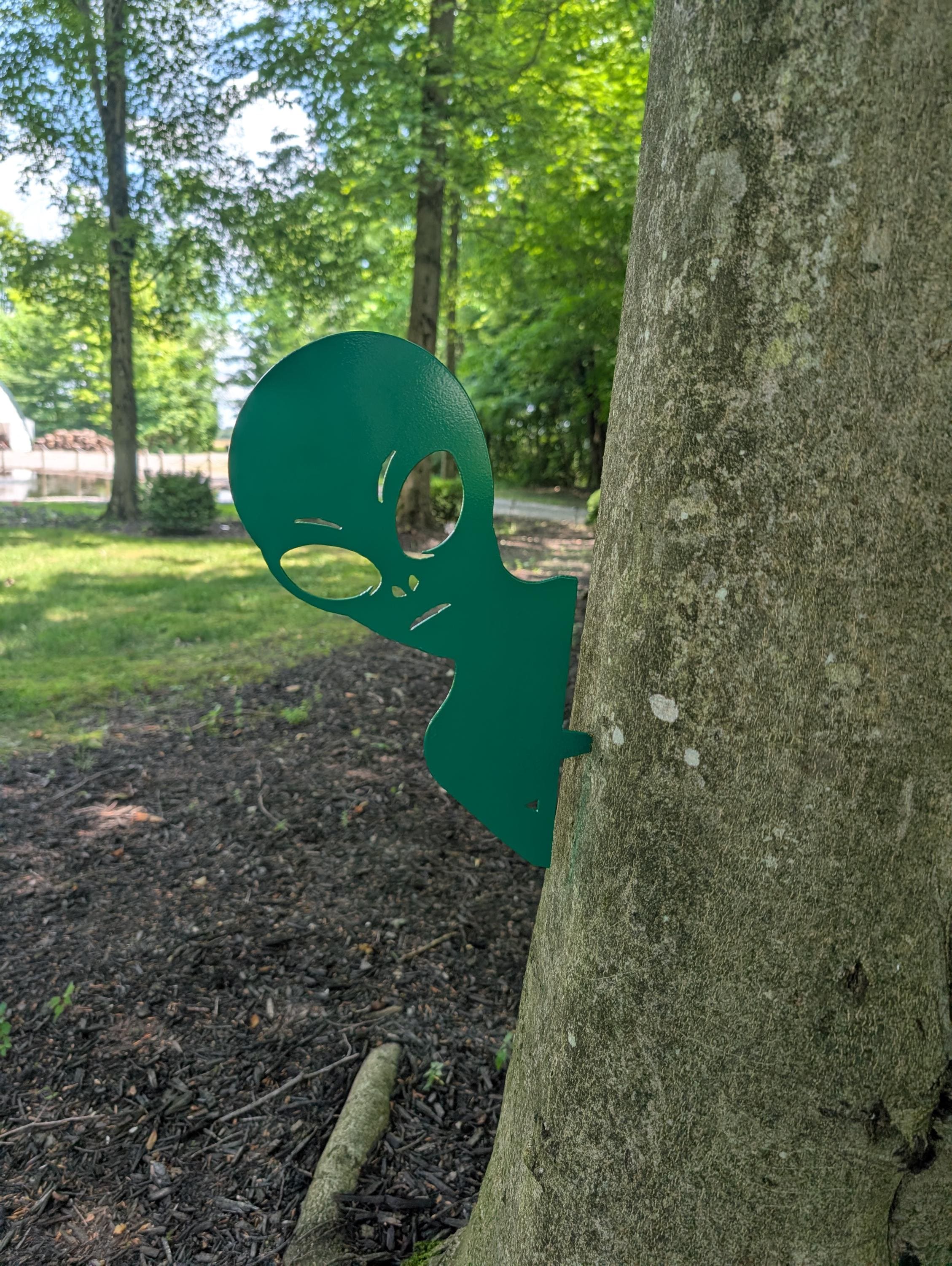 Alien Metal Garden Stake Metal Garden Stake — alternate angle