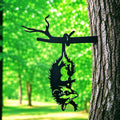 Opossum Metal Garden Stake Metal Garden Stake — front view on white background