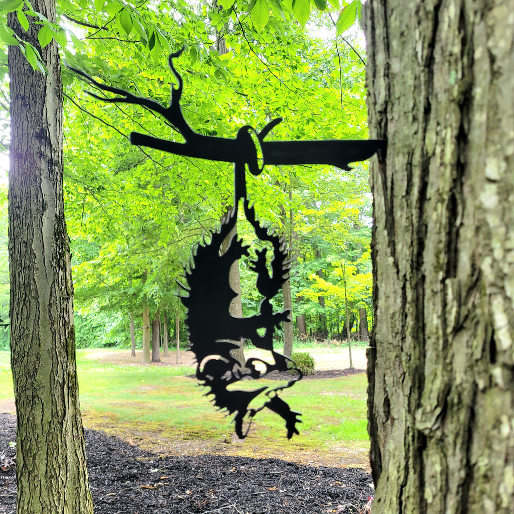 Opossum Metal Garden Stake Metal Garden Stake — lifestyle setting