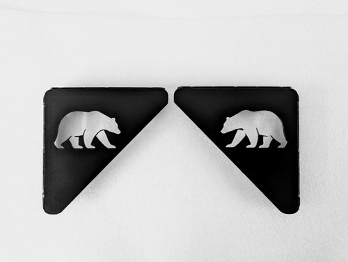 Bear Shelf Bracket Metal Shelf Bracket — front view on white background