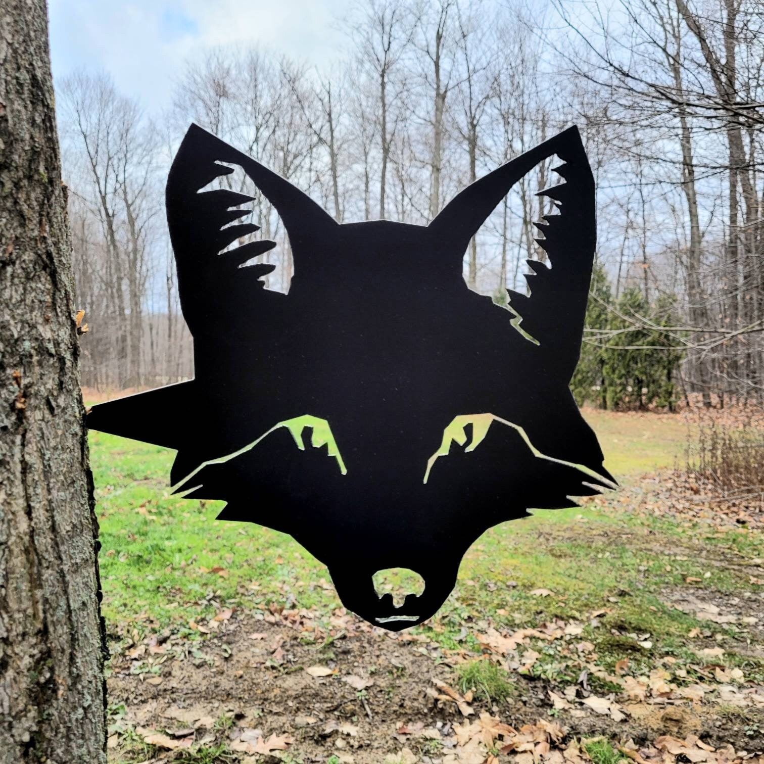 Fox Metal Garden Stake Metal Garden Stake — lifestyle setting