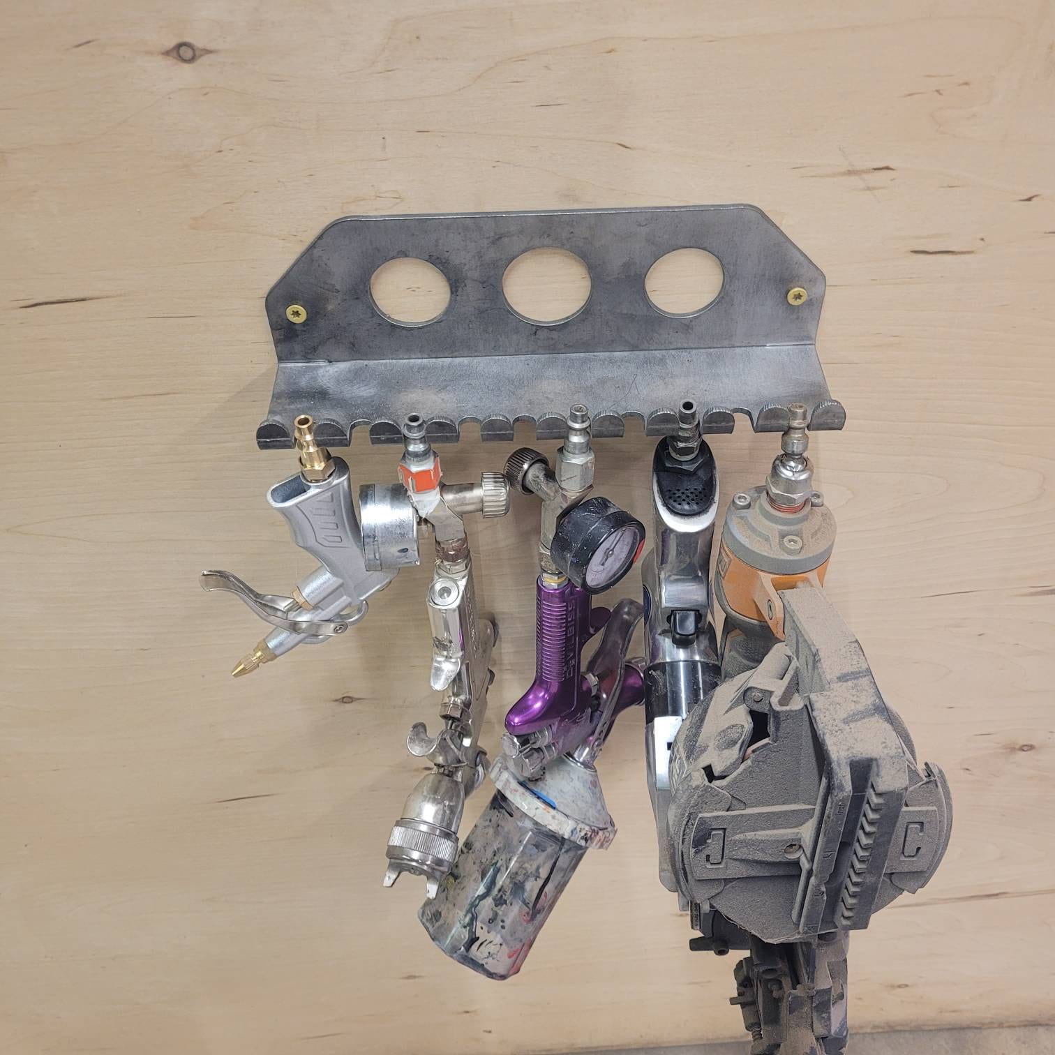 Air Tool Organizer Aluminum Sign — alternate angle