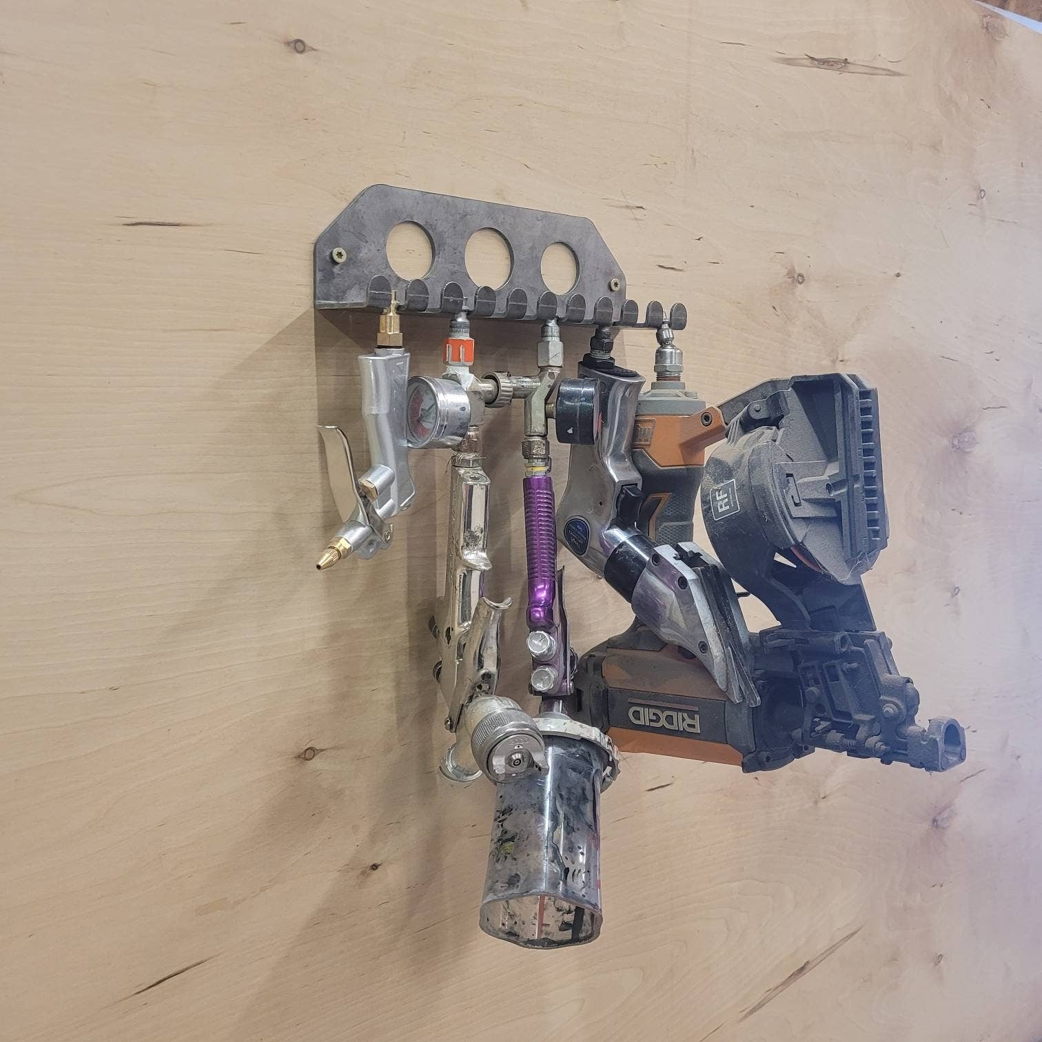 Air Tool Organizer Aluminum Sign — alternate angle