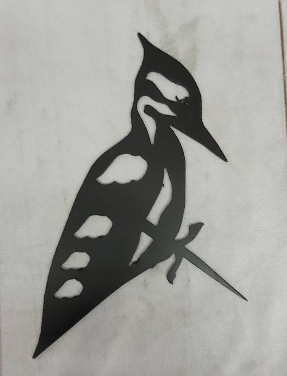 Woodpecker Metal Garden Stake Metal Garden Stake — detail view
