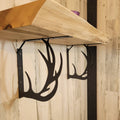 Buck Antler Shelf Bracket Set Metal Shelf Bracket — front view on white background