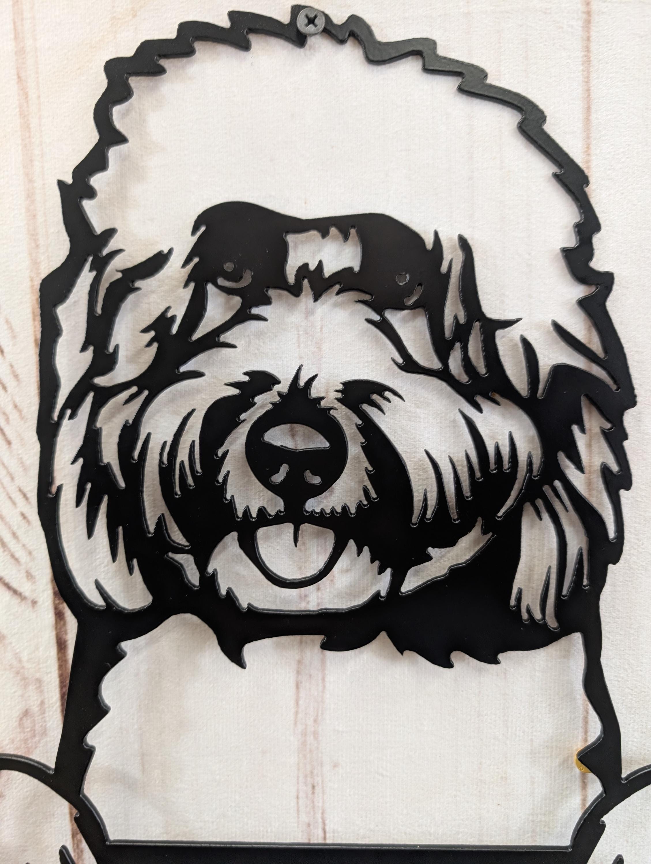 Goldendoodle Metal Art Sign Aluminum Sign — front view on white background