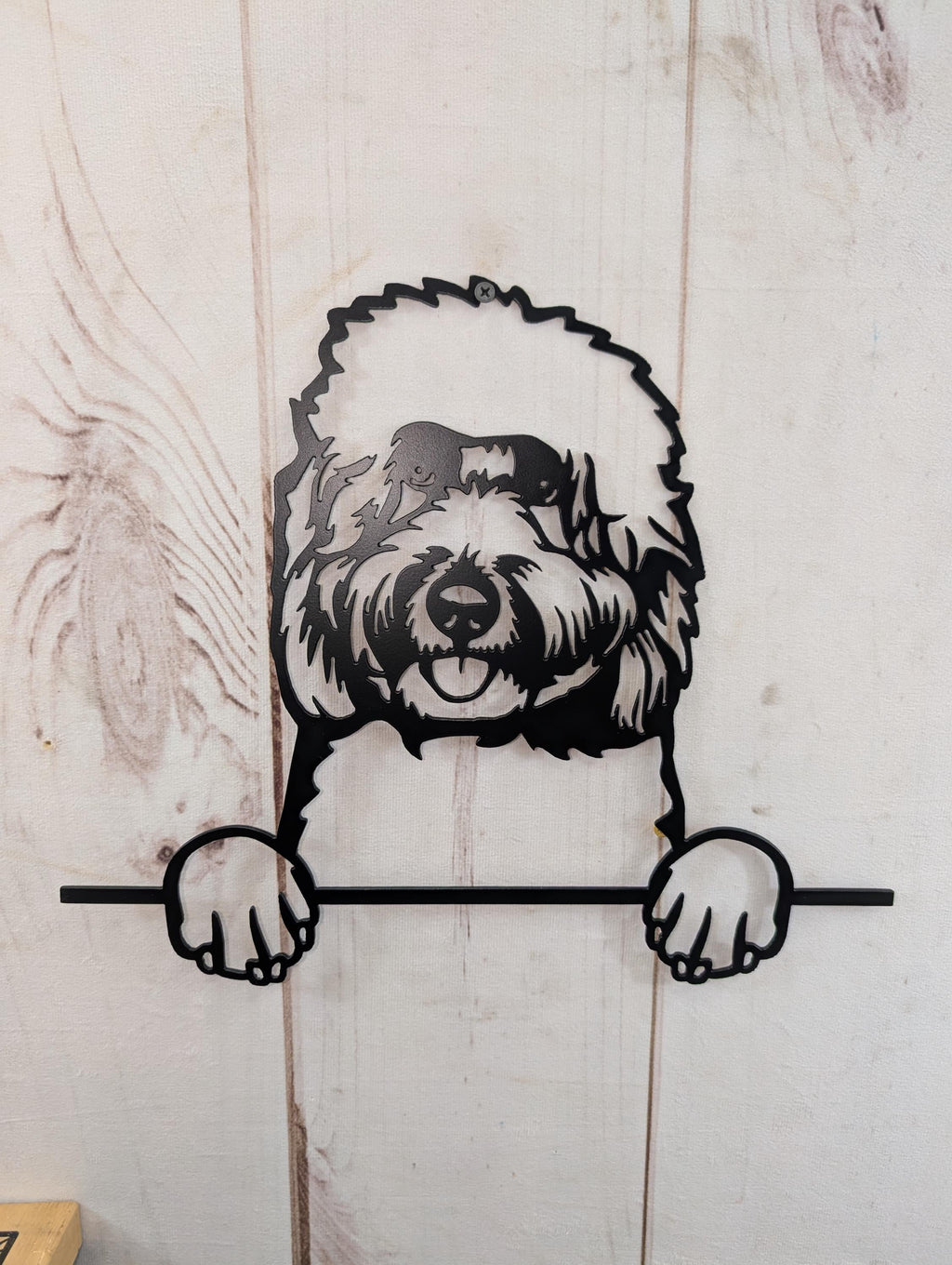 Goldendoodle Metal Art Sign Aluminum Sign — alternate angle