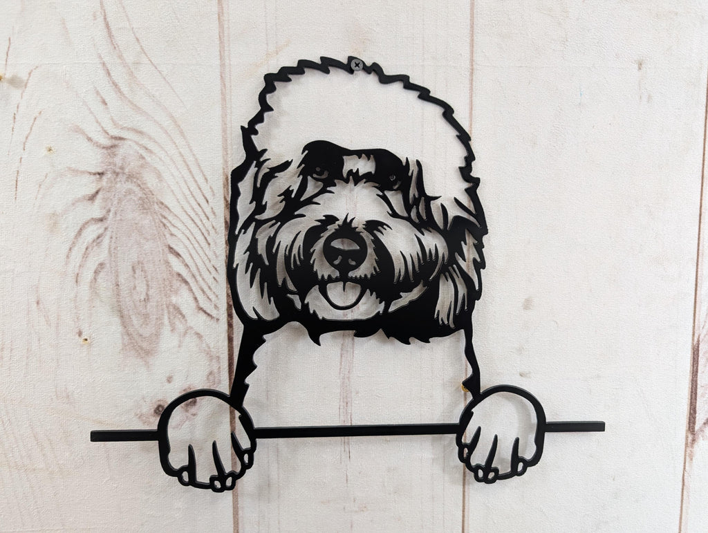 Goldendoodle Metal Art Sign Aluminum Sign — alternate angle