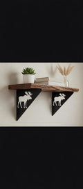 Moose Shelf Bracket Metal Shelf Bracket — front view on white background