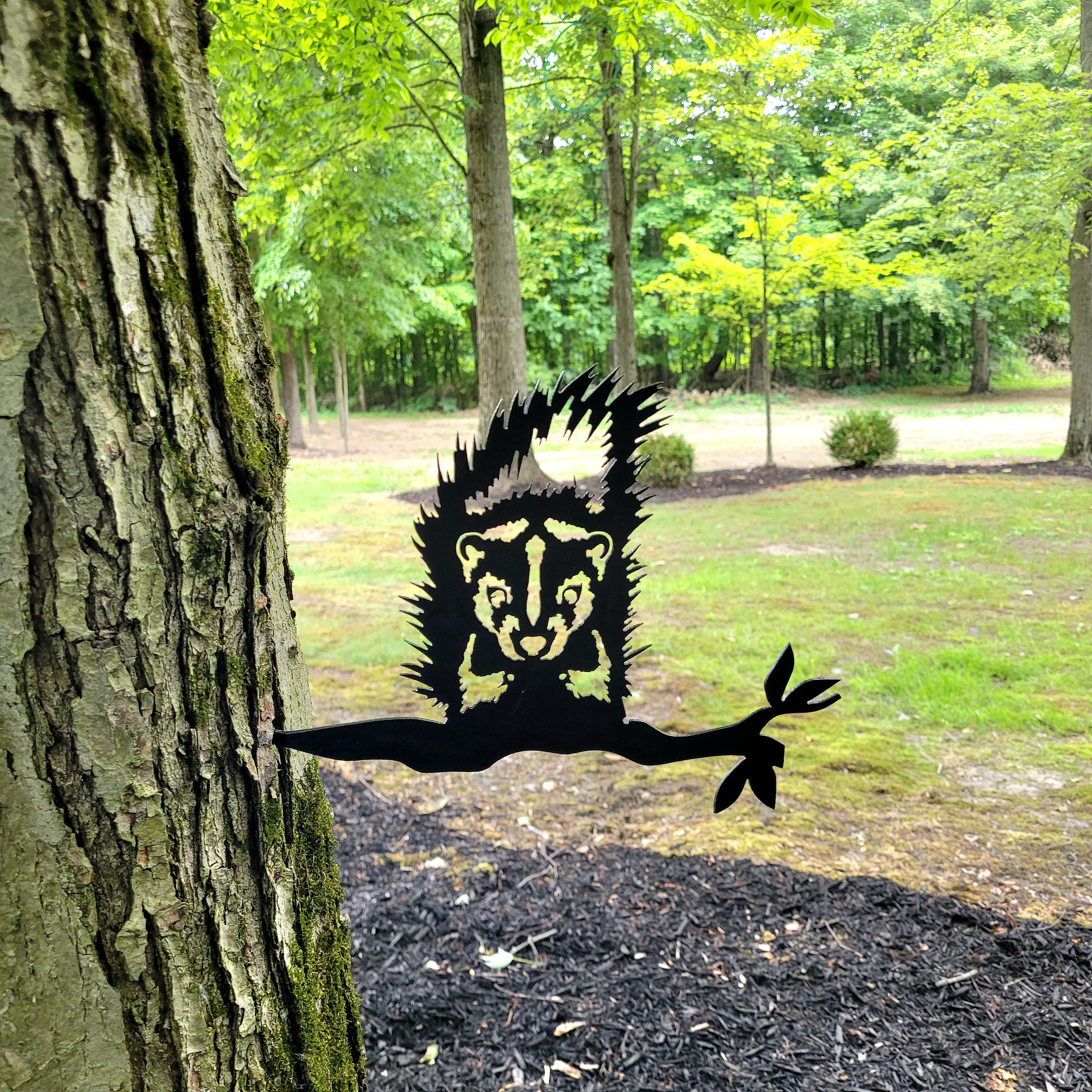 Skunk Metal Garden Stake Metal Garden Stake — alternate angle