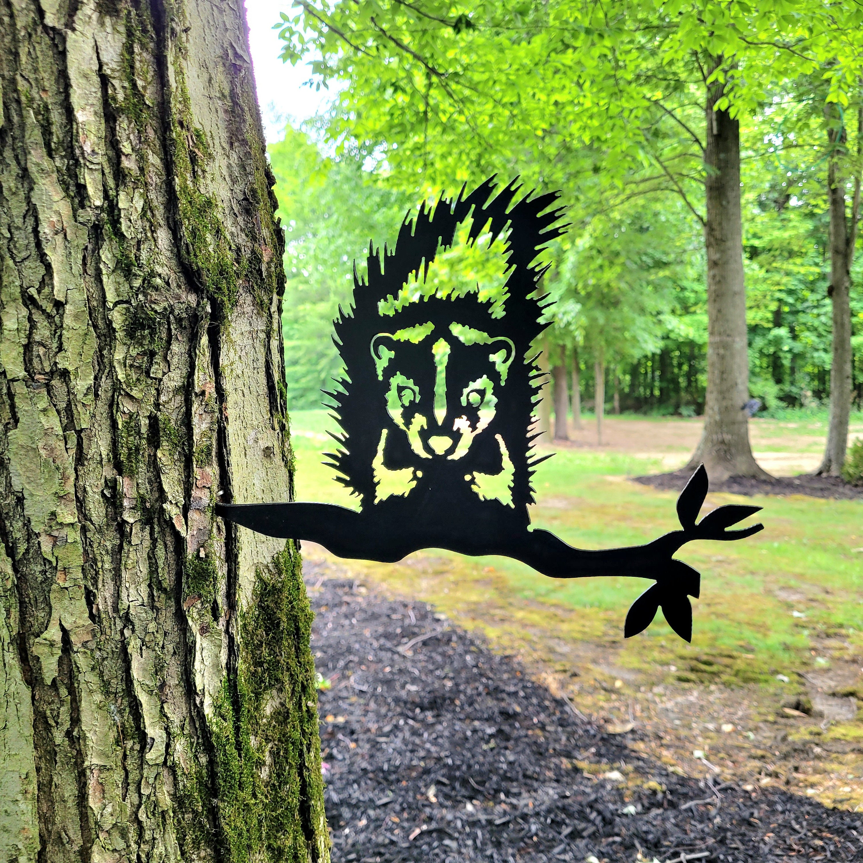 Skunk Metal Garden Stake Metal Garden Stake — alternate angle