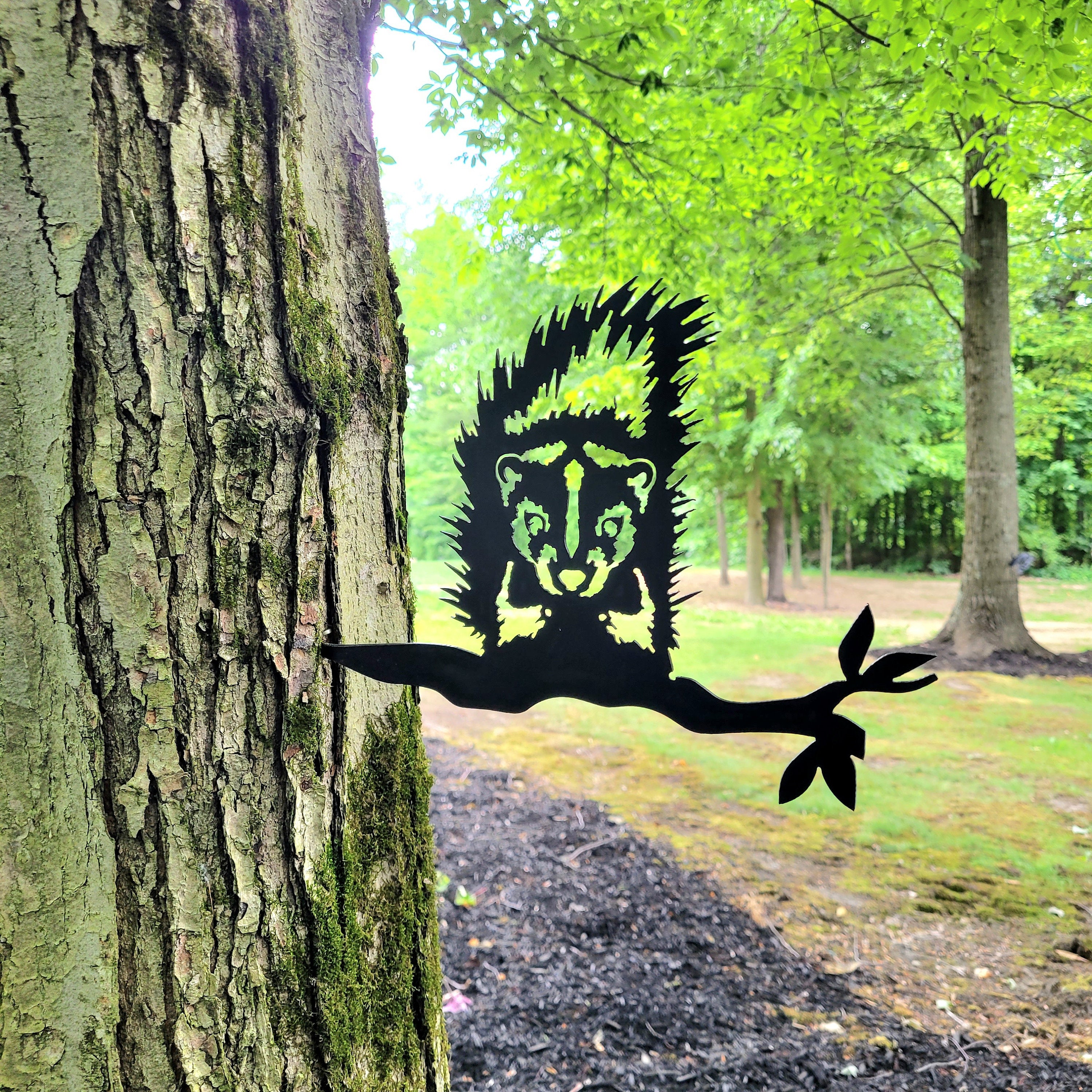 Skunk Metal Garden Stake Metal Garden Stake — alternate angle