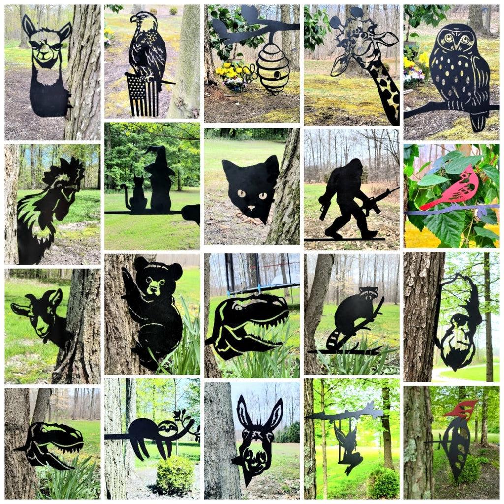 Owl Metal Garden Stake Metal Garden Stake — alternate angle