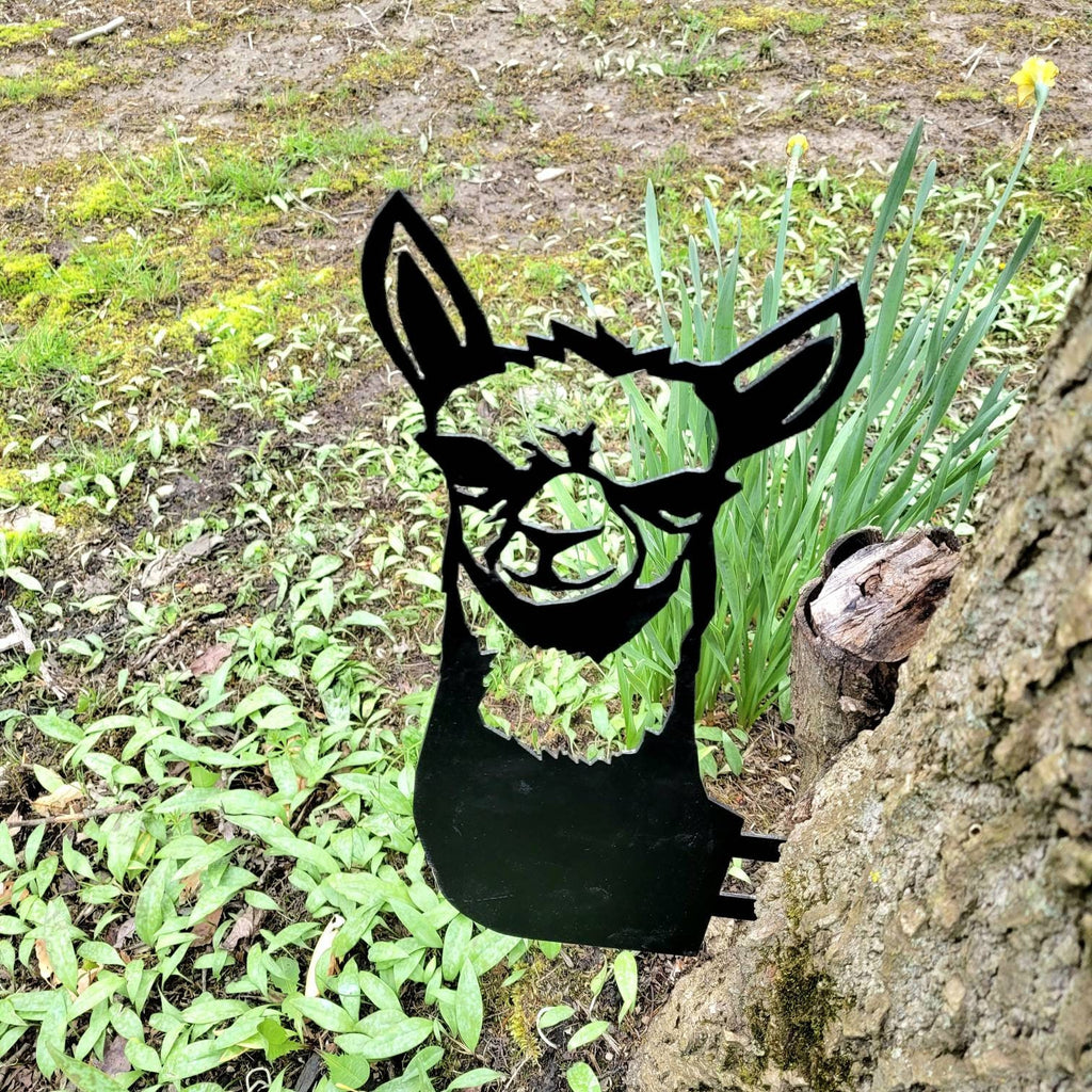 Alpaca Metal Garden Stake Metal Garden Stake — alternate angle