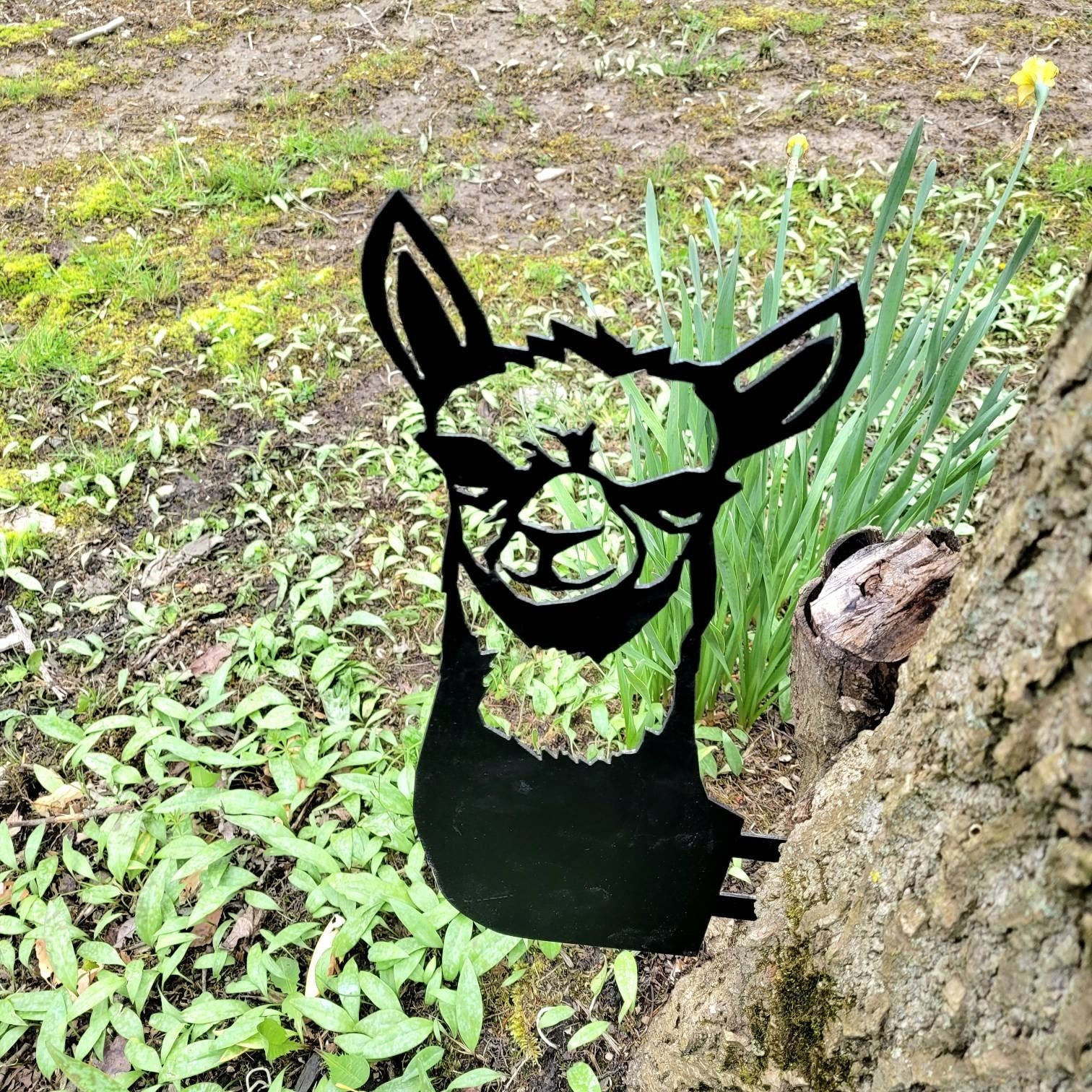 Alpaca Metal Garden Stake Metal Garden Stake — alternate angle