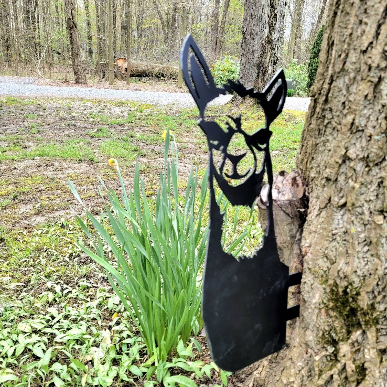 Alpaca Metal Garden Stake Metal Garden Stake — alternate angle