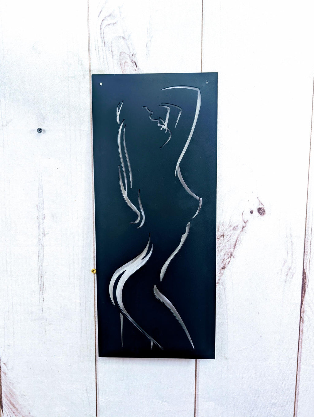Sexy Female Body Line Art Aluminum Sign — alternate angle