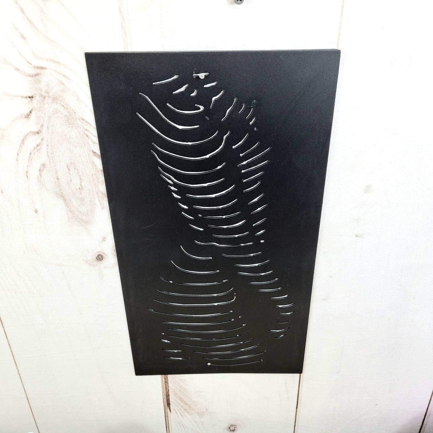 Abstract Female Torso Metal Wall Art Aluminum Sign — detail view