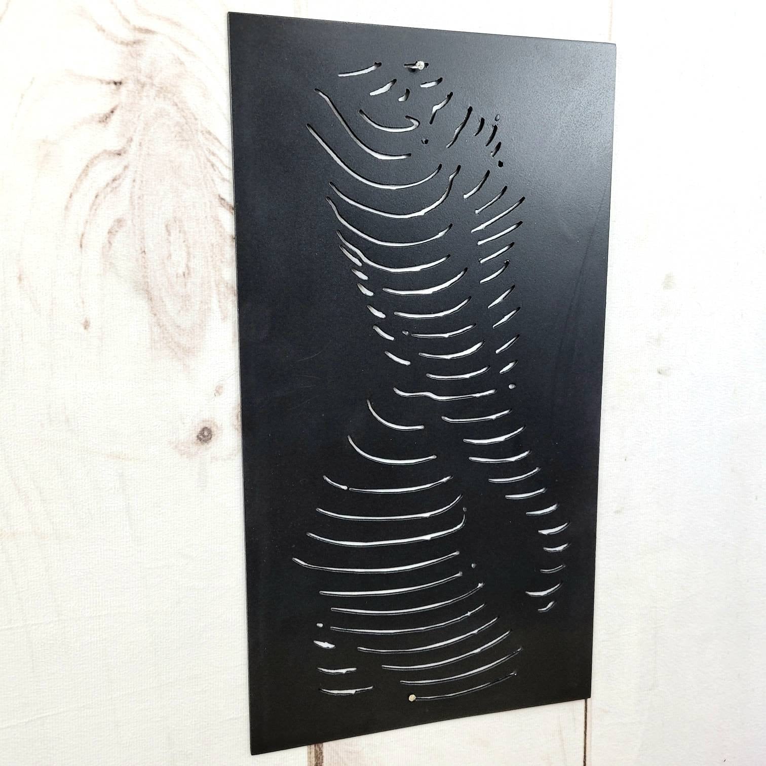 Abstract Female Torso Metal Wall Art Aluminum Sign — alternate angle