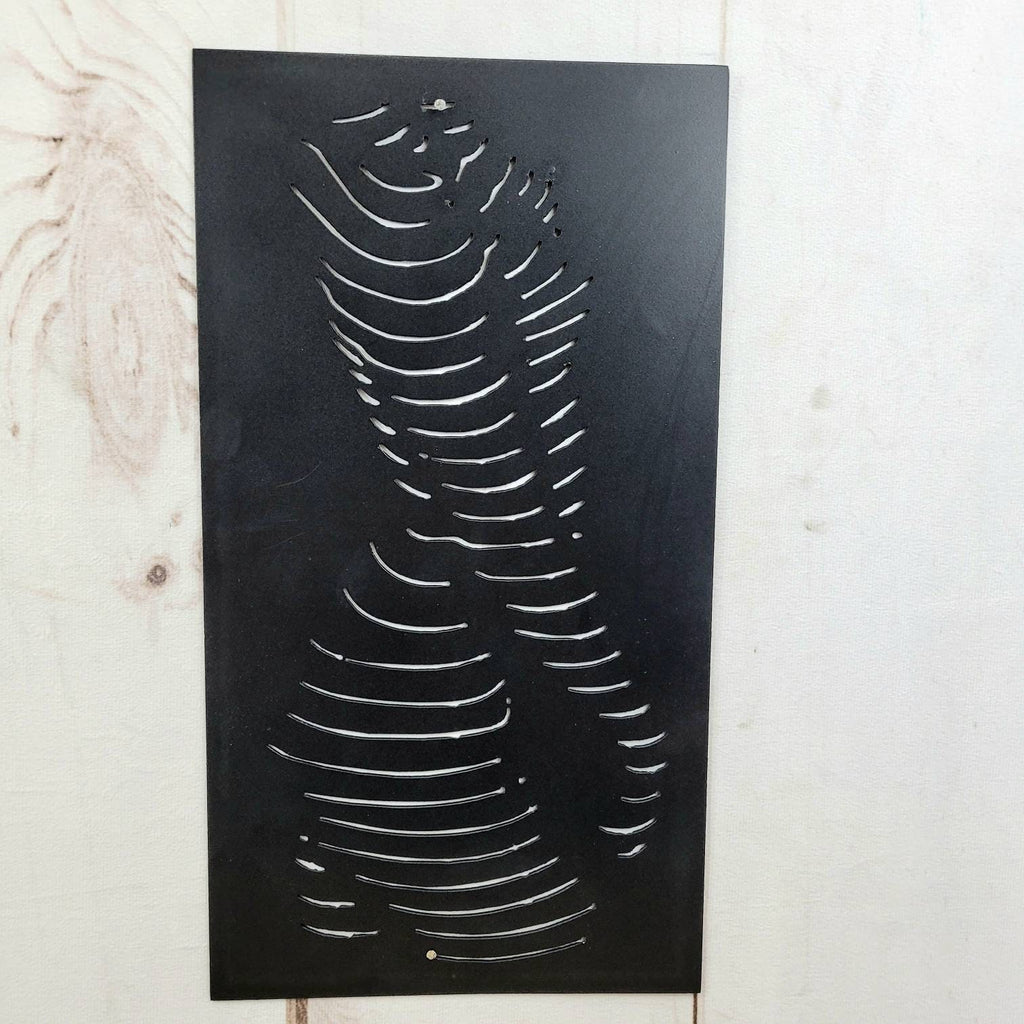 Abstract Female Torso Metal Wall Art Aluminum Sign — alternate angle