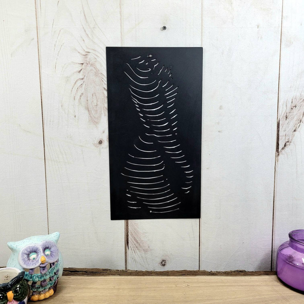 Abstract Female Torso Metal Wall Art Aluminum Sign — alternate angle
