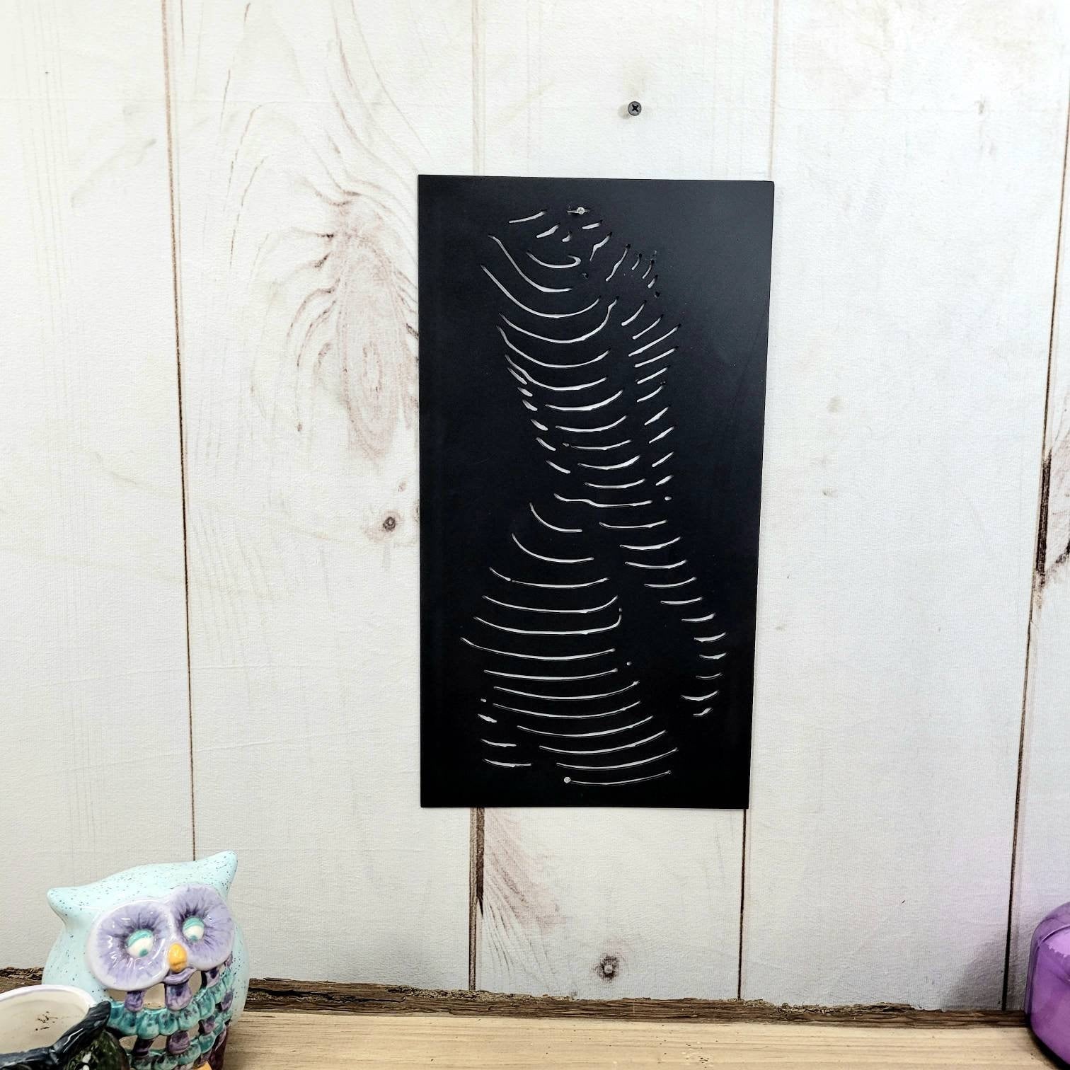 Abstract Female Torso Metal Wall Art Aluminum Sign — alternate angle