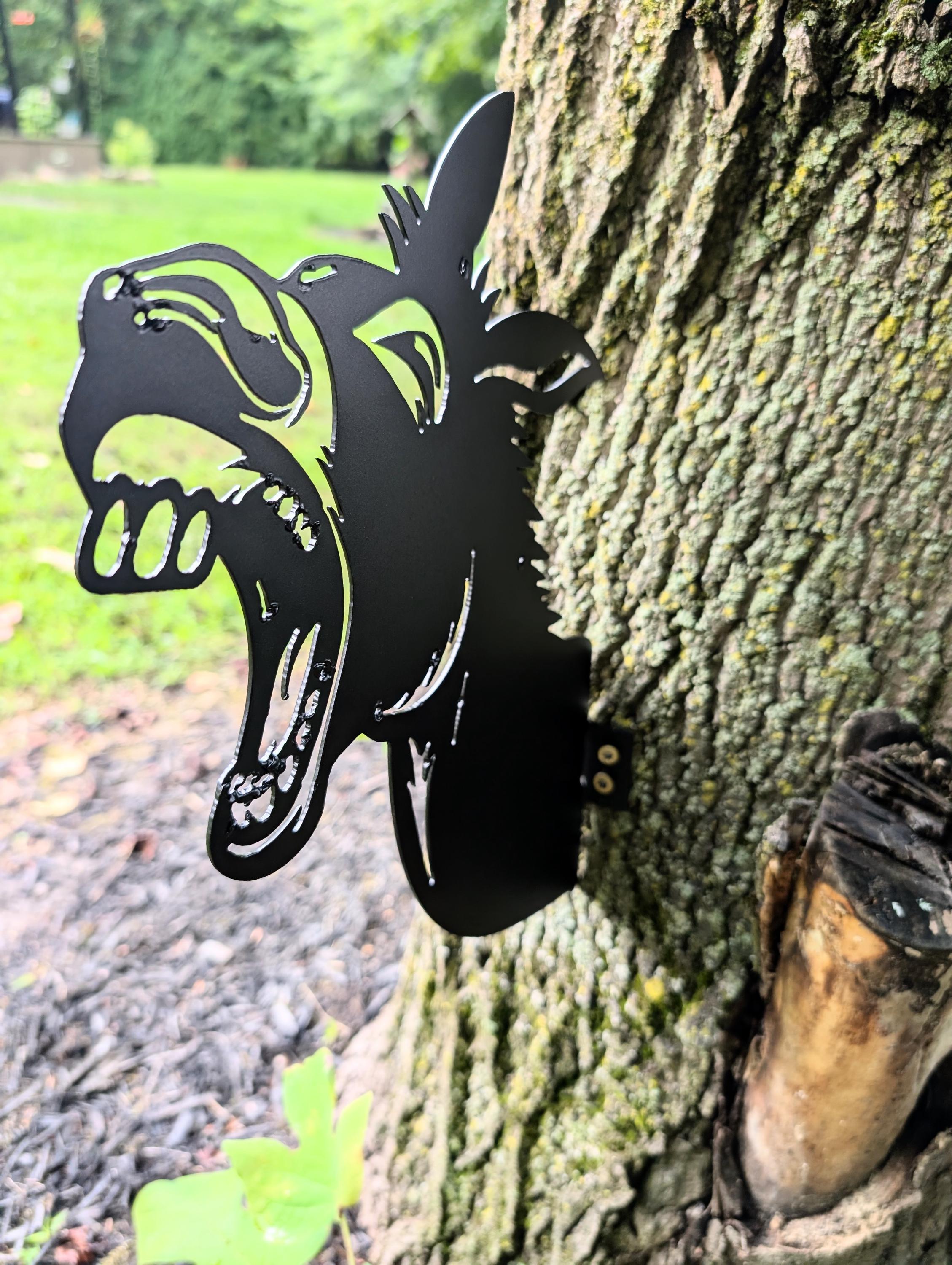 Laughing Donkey Metal Yard Stake Metal Garden Stake — alternate angle