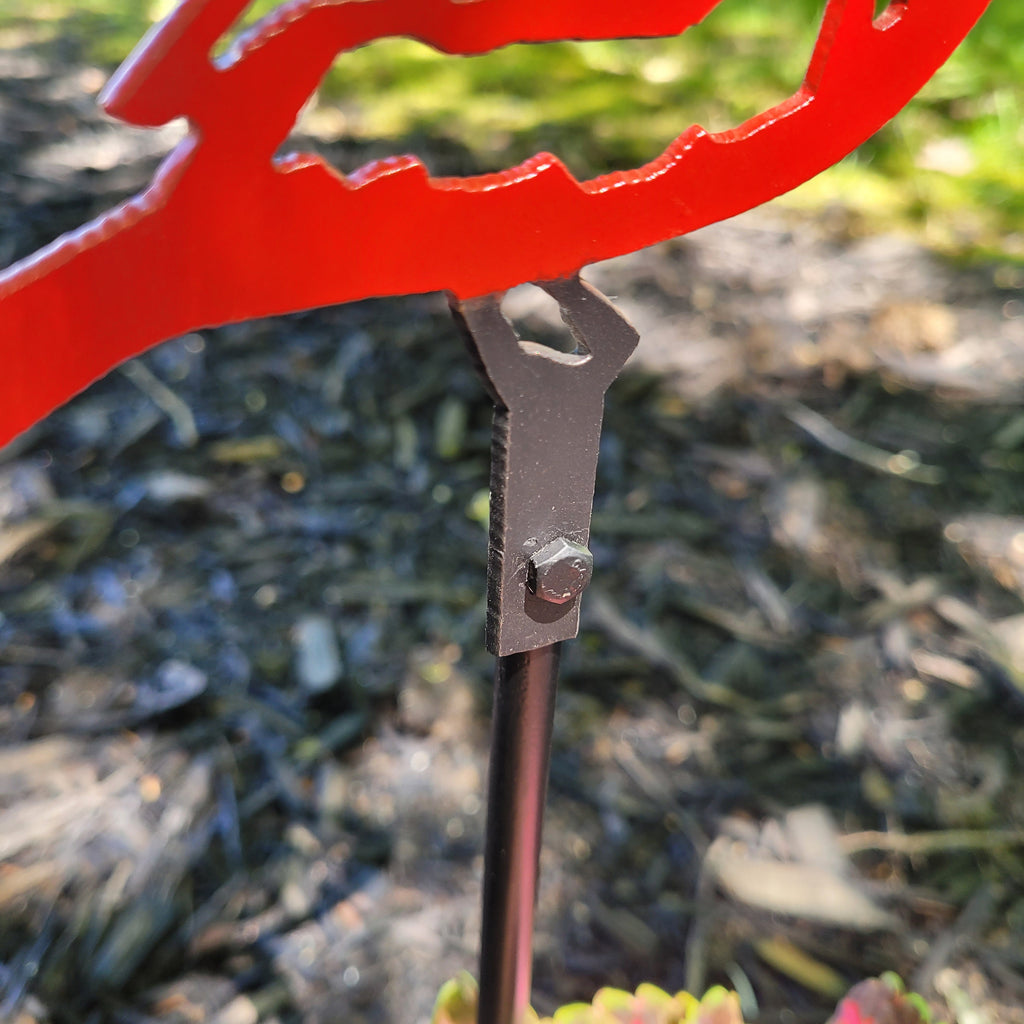 Ground Stake Add-On Metal Garden Stake — lifestyle setting