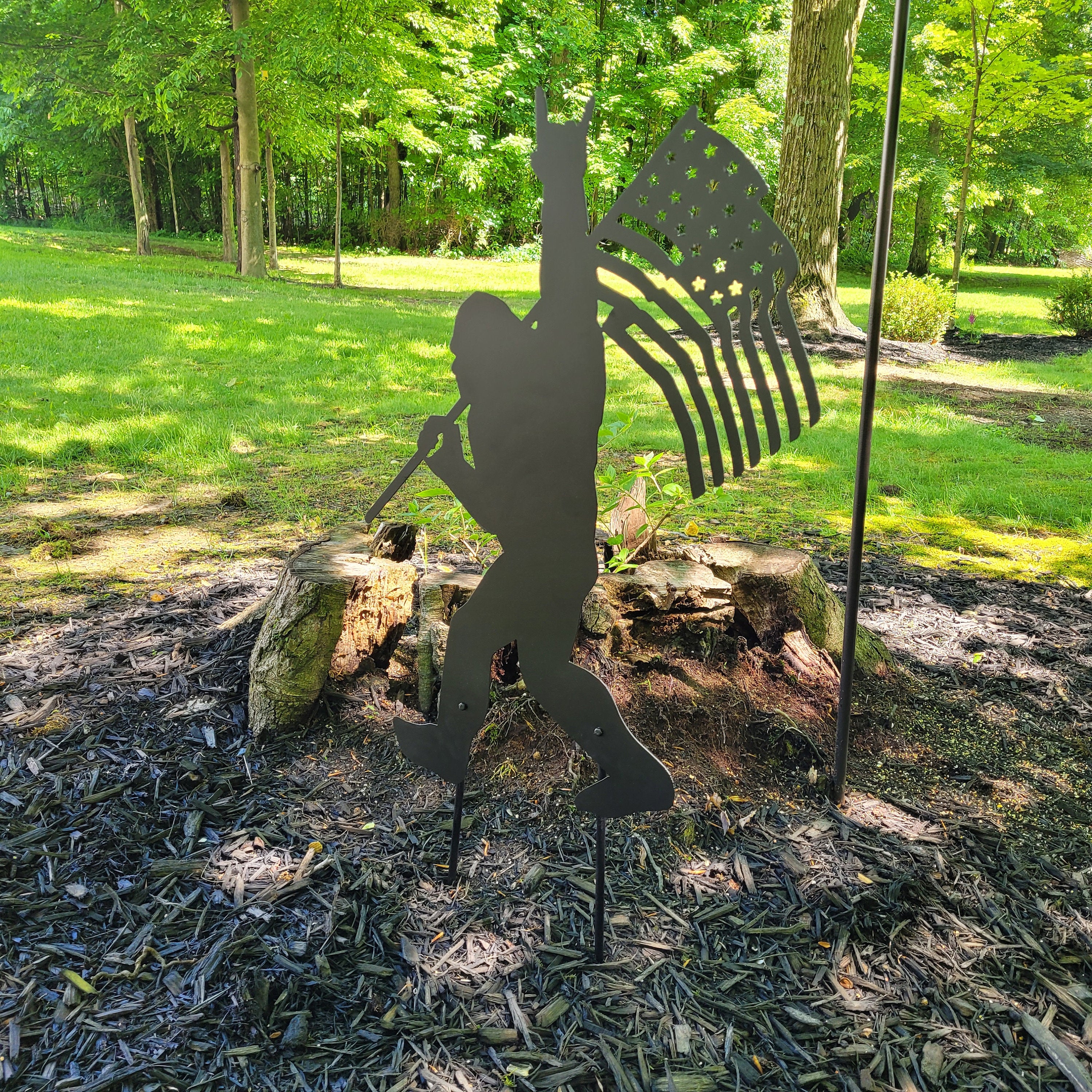 Ground Stake Add-On Metal Garden Stake — alternate angle