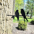 Love Birds Metal Garden Stake Metal Garden Stake — front view on white background