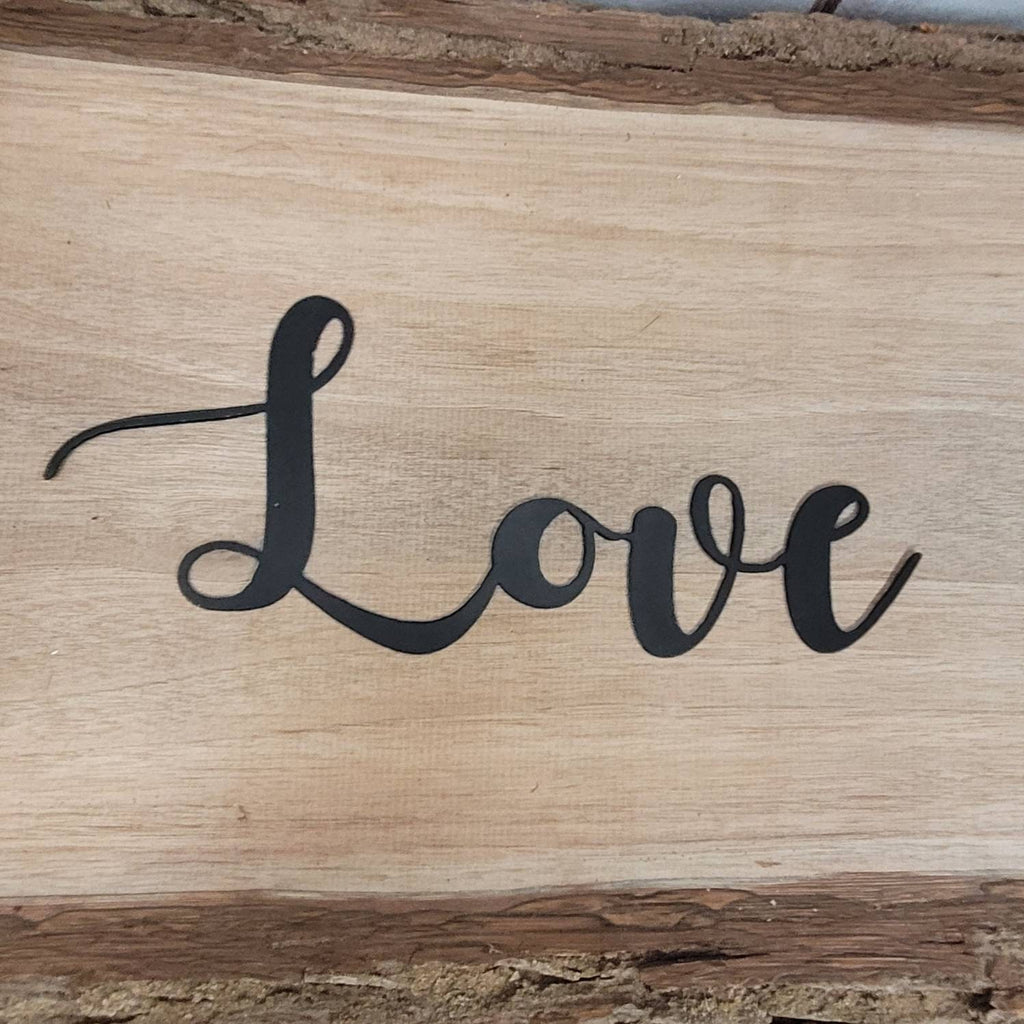 Live Laugh Love Metal Sign Aluminum Sign — lifestyle setting