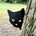 Black Cat Metal Garden Stake Metal Garden Stake — front view on white background