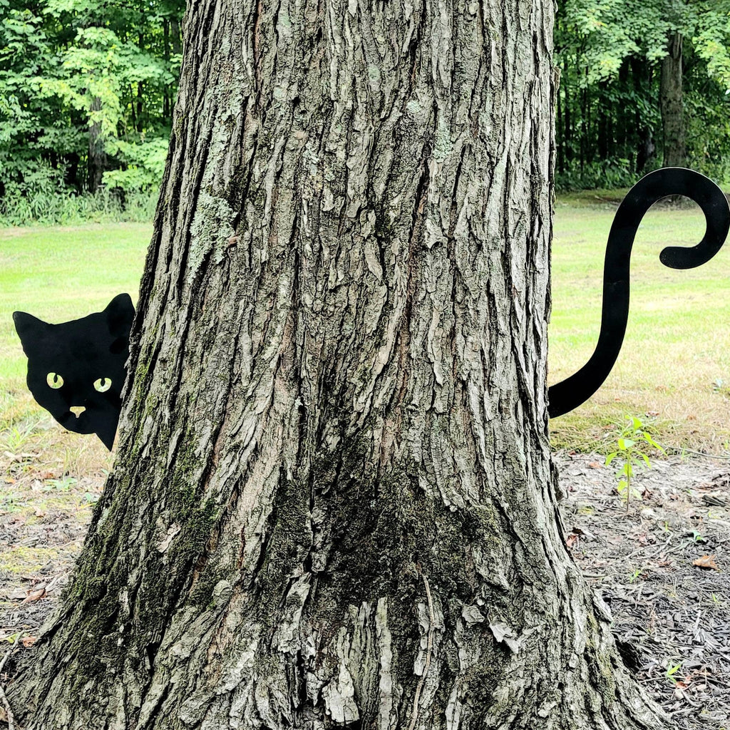 Black Cat Metal Garden Stake Metal Garden Stake — lifestyle setting