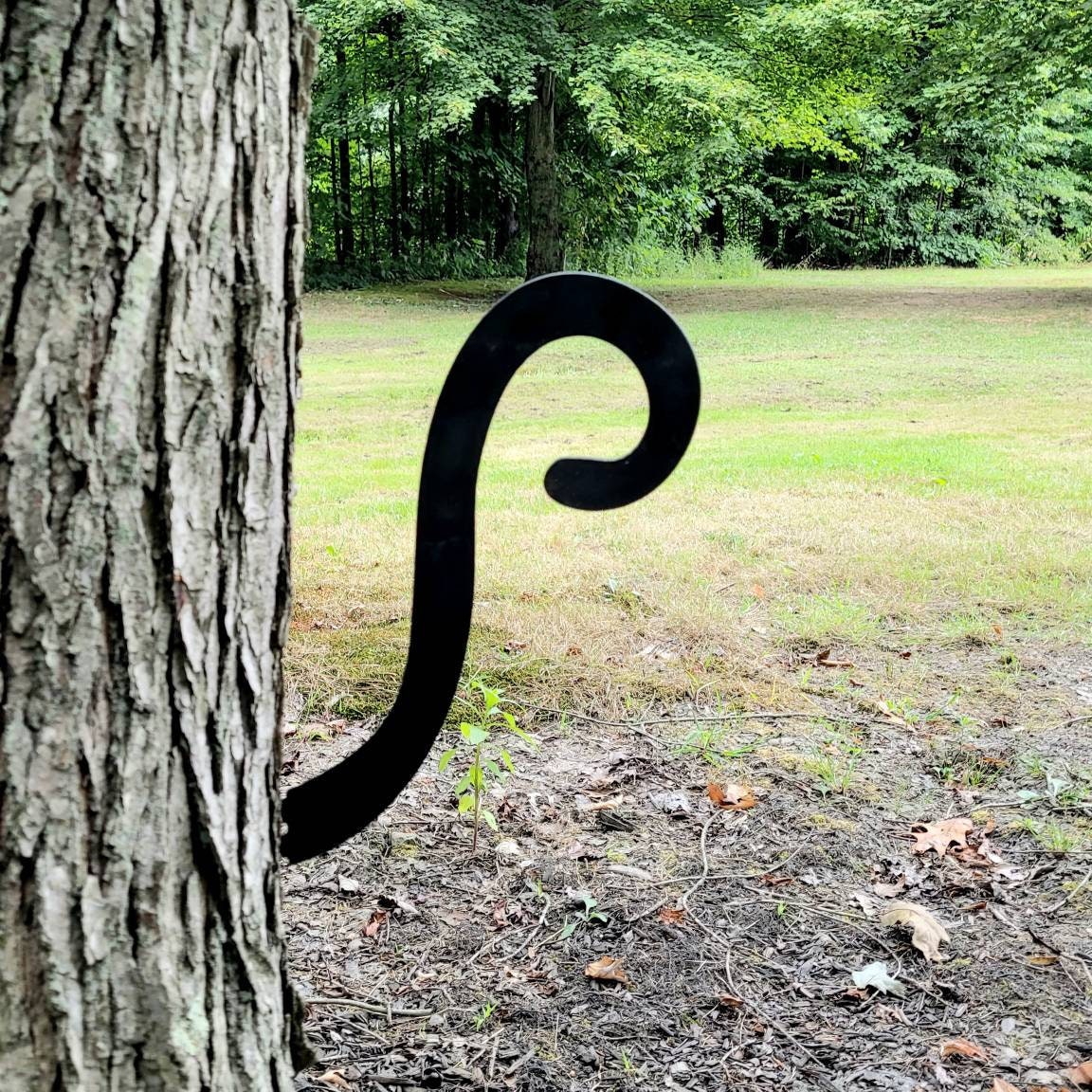 Black Cat Metal Garden Stake Metal Garden Stake — detail view