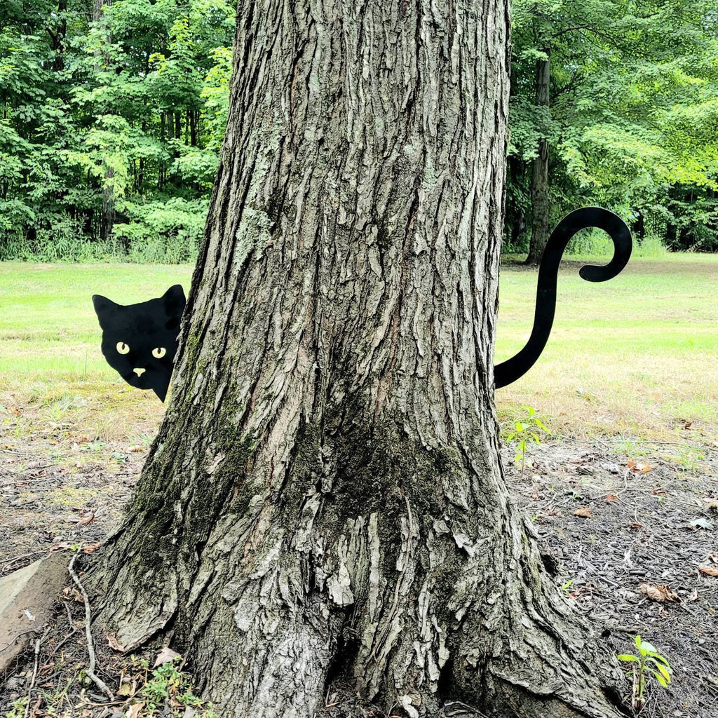 Black Cat Metal Garden Stake Metal Garden Stake — alternate angle