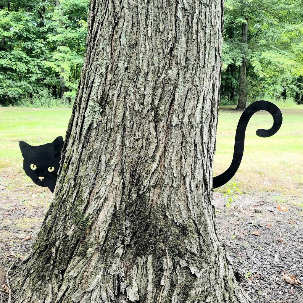 Black Cat Metal Garden Stake Metal Garden Stake — alternate angle