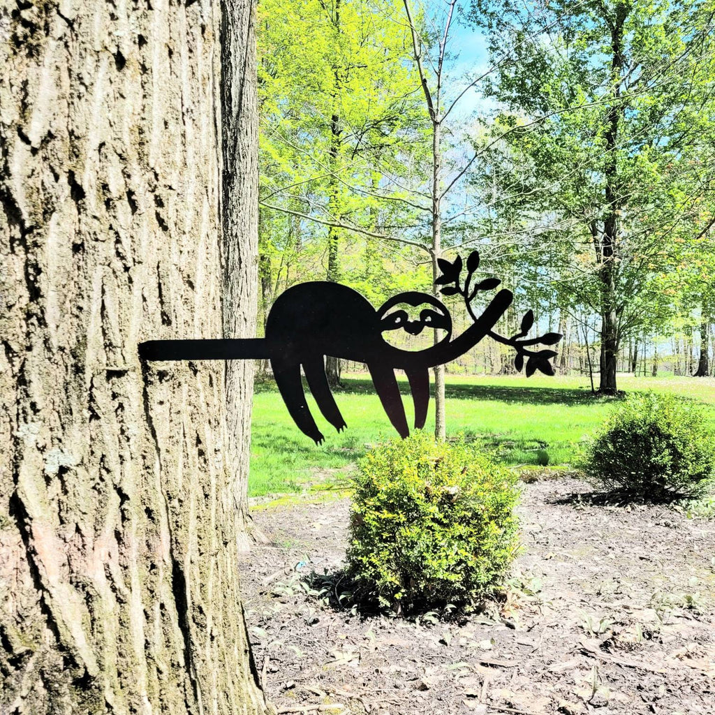Sloth Metal Garden Stake Metal Garden Stake — alternate angle