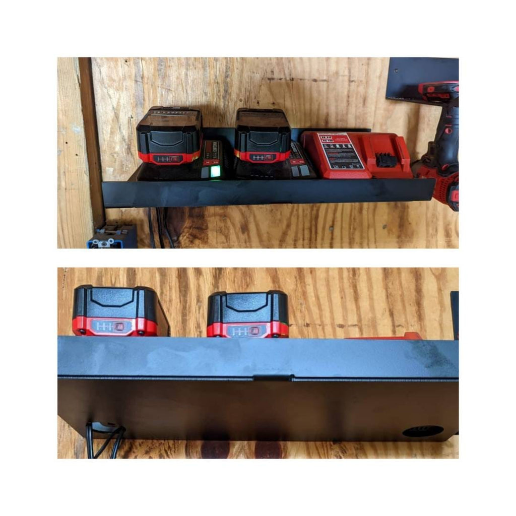Cordless Power Tool Organizer Aluminum Sign — alternate angle