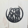 Black Bear Metal Wall Art Aluminum Sign — front view on white background