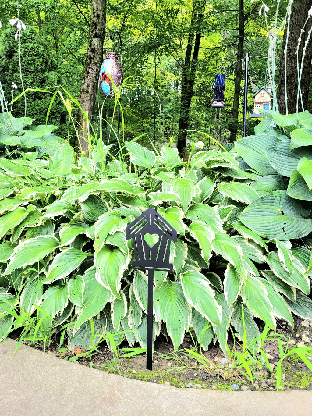 Birdhouse Metal Garden Stake Metal Garden Stake — alternate angle