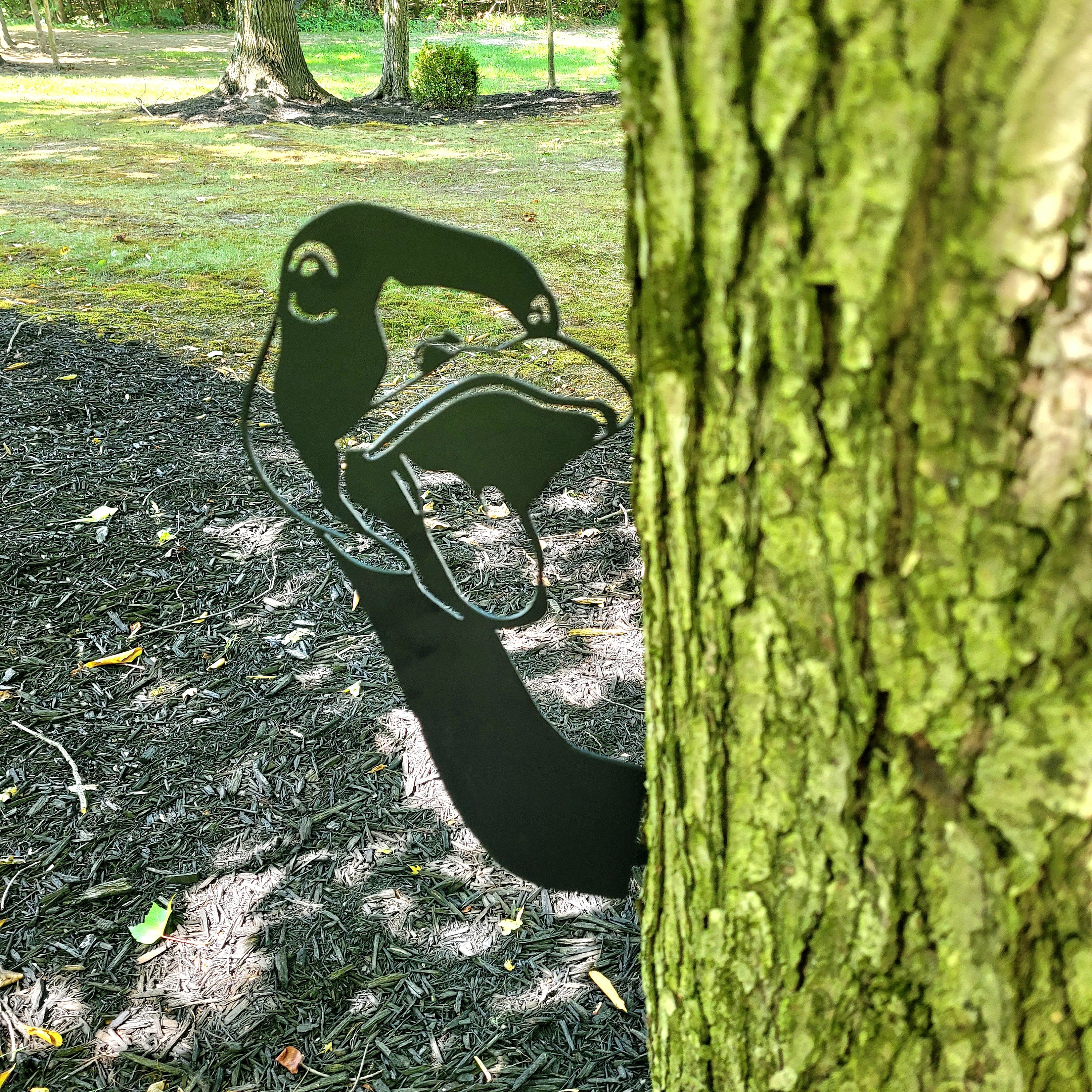 Honking Goose Metal Garden Stake Metal Garden Stake — alternate angle