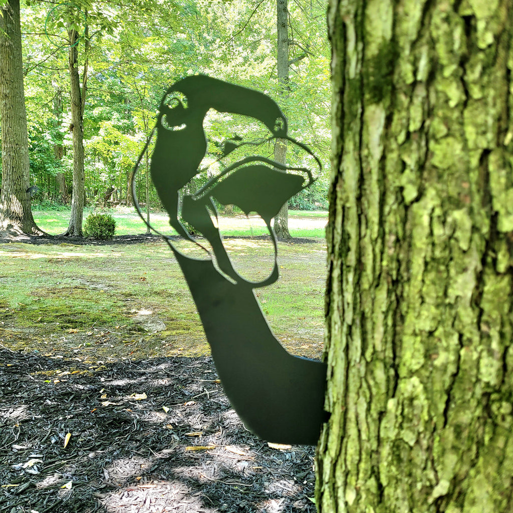 Honking Goose Metal Garden Stake Metal Garden Stake — alternate angle