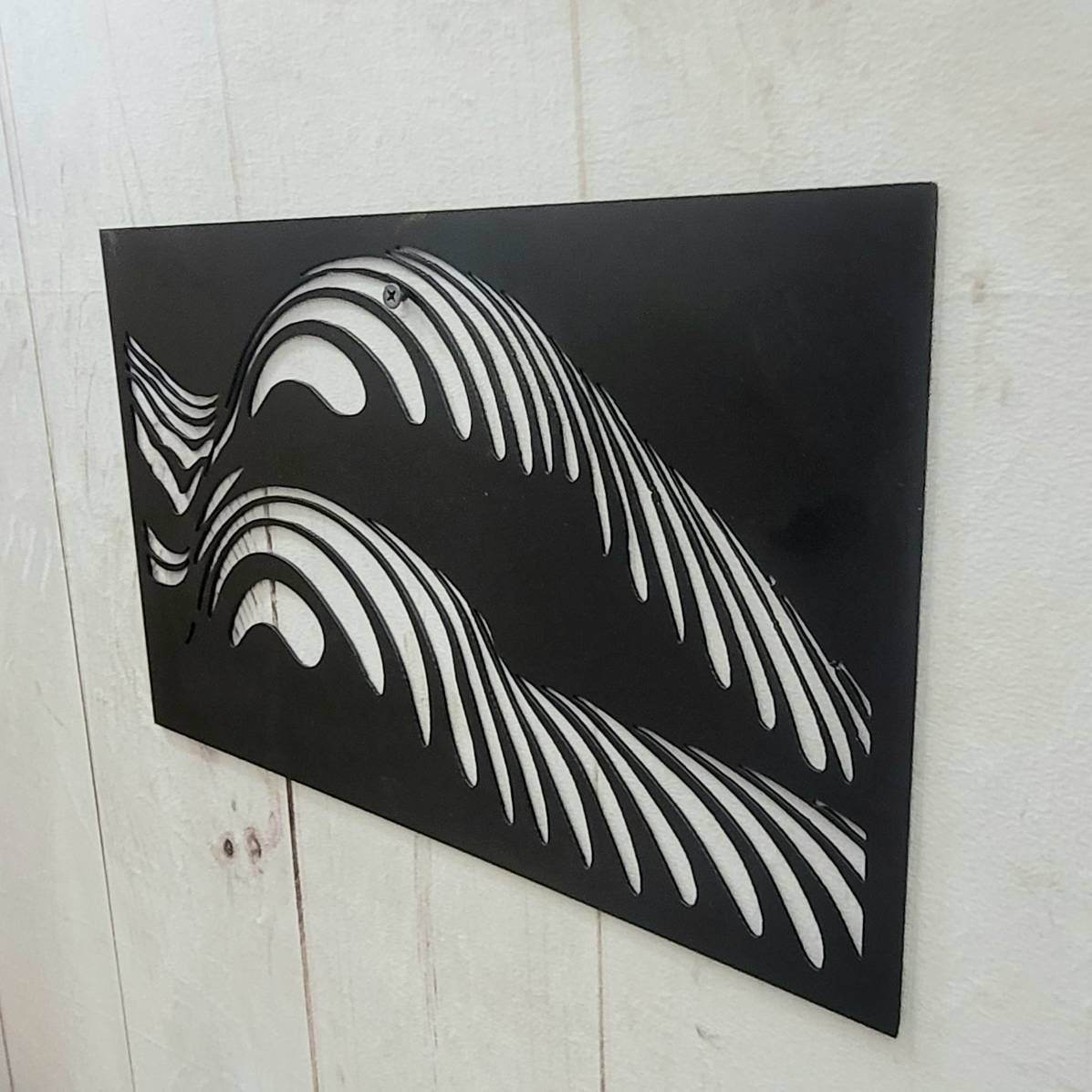 Abstract Female Body Metal Wall Art Aluminum Sign — detail view